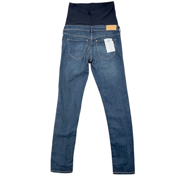 H&M & Demim Blue Skinny Fit Stretch Panel Maternity Jeans Womens Size 6 - Picture 2 of 10